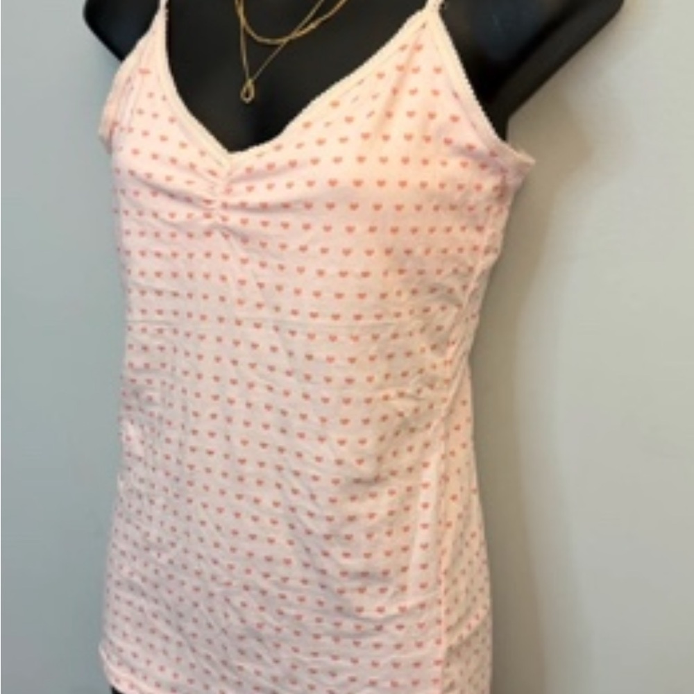 Light Pink Heart-Print Camisole Top - Picture 4 of 5